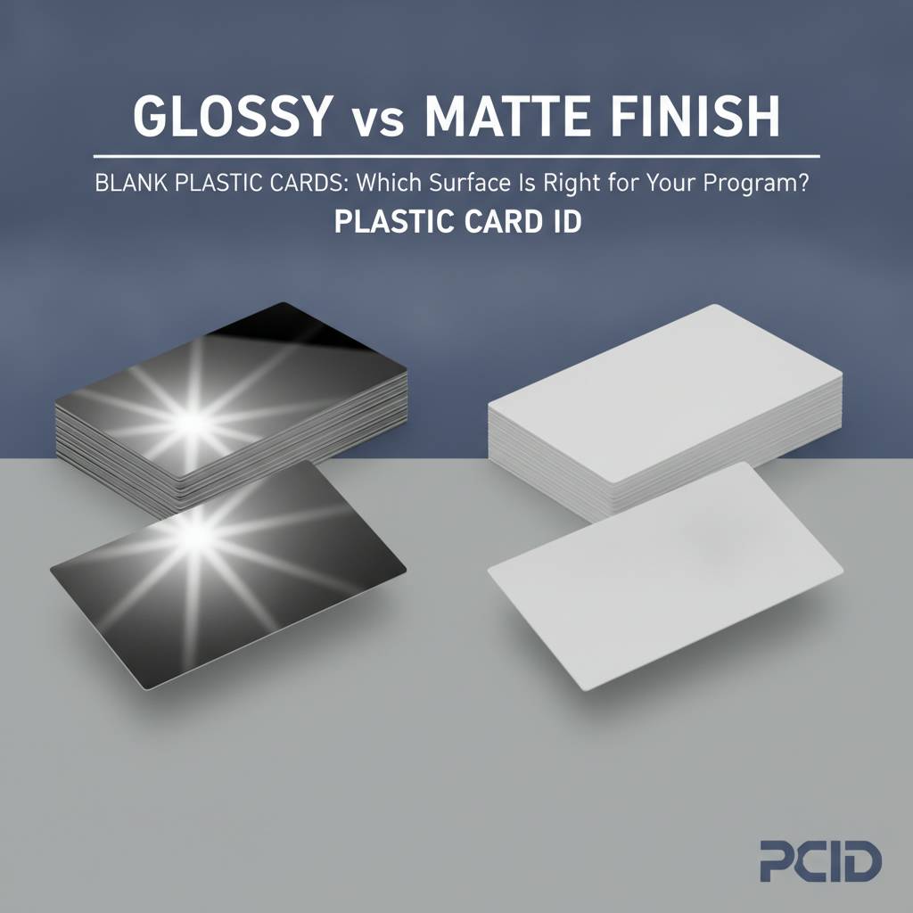 Glossy vs Matte Finish Blank Plastic Cards: Which Surface Is Right for Your Program?  Plastic Card ID