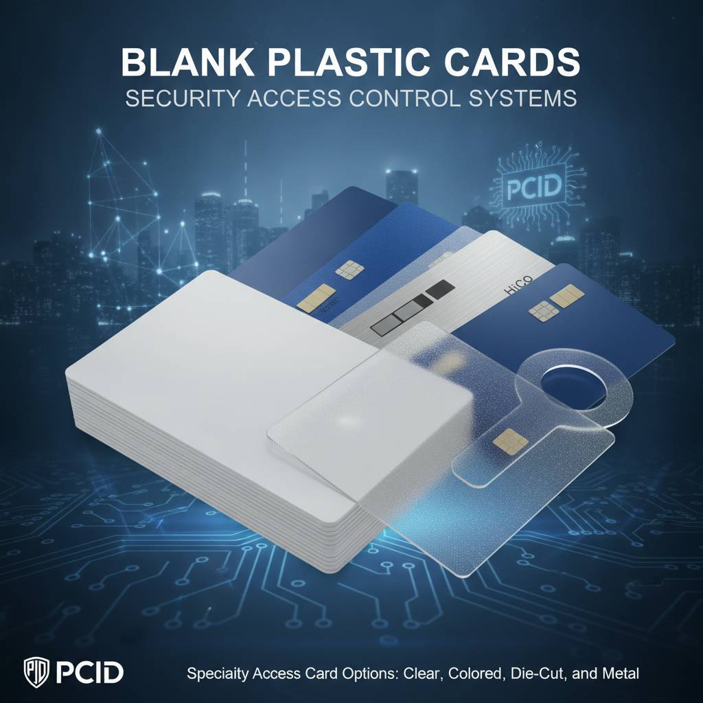 Specialty Access Card Options: Clear, Colored, Die-Cut, and Metal