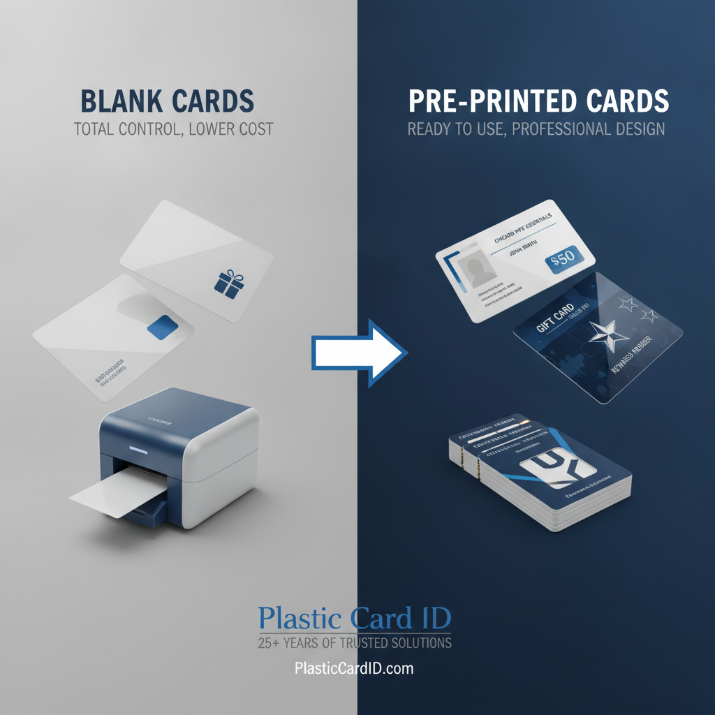 Blank Cards vs. Pre-Printed Cards: What Plastic Card ID Wants You to Know Before You Order
